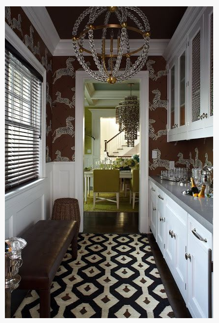 Zebra Wallpaper Kitchen