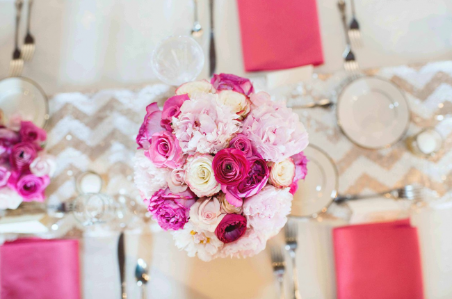 TNPLH: Hot Pink Wedding Flowers